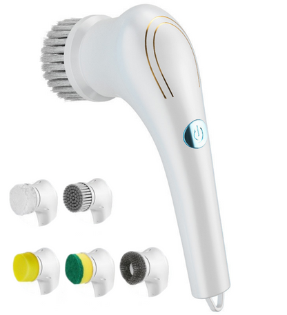Cordless Electric Spin Scrubber – 5 Brush Heads